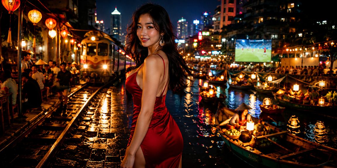 Không khí chợ đêm Hà Nội và văn hóa giải trí trực tuyến buổi tối